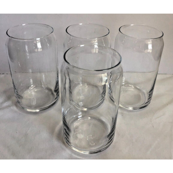 Libbey Classic 5.3" Can Tumbler Glasses 16 Oz Set of 4 New in Box Clear NIB - Picture 1 of 3